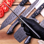 Hand Forged Damascus Steel Chef Knife Set