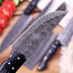 Hand Forged Damascus Steel Chef Knife Set