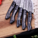 Hand Forged Damascus Steel Chef Knife Set