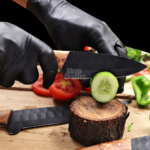 Handmade 5 Pcs Chef Set Black Powder Coated Forged Carbon Steel Professional Kitchen Knives Birthday Gift Mother Thanksgiving Day Gift - Image 4