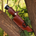 Damascus Steel gut hook hunting knife