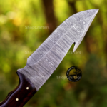 Damascus Steel gut hook hunting knife