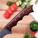 Handmade Damascus Fillet Knife: Flexible Rosewood Handle Kitchenware Boning Hunting Fishing BBQ Steak Blade - Image 9