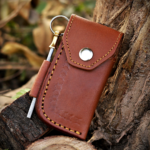 Handmade Damascus Folding Knife: Turquoise Inlay, Rosewood Handle, Leather Sheath Season's Gift - Image 15