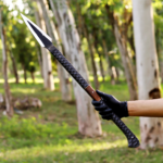 Viking Spear Hand Forged | Norse Mythology Throwing, Medieval Decor, G-10 Handle, Leather Sheath - Image 2