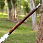 Handmade Viking Spear: 1095 Carbon Steel Blade, Rosewood Handle, Leather Sheath - Image 12