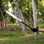 Handmade Viking Spear: 1095 Carbon Steel Blade, Rosewood Handle, Leather Sheath - Image 14