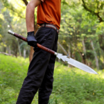 Handmade Viking Spear: 1095 Carbon Steel Blade, Rosewood Handle, Leather Sheath - Image 16