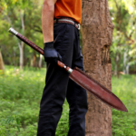 Handmade Viking Spear: 1095 Carbon Steel Blade, Rosewood Handle, Leather Sheath - Image 17