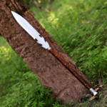 Handmade Viking Spear: 1095 Carbon Steel Blade, Rosewood Handle, Leather Sheath - Image 8