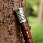 Handmade Viking Spear: 1095 Carbon Steel Blade, Rosewood Handle, Leather Sheath - Image 11
