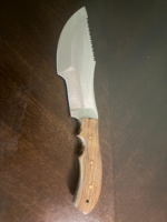 Hand-Forged D2 Steel Tracker Knife, Tom Brown The Hunted Movie Replica, Rosewood Handle, Cowhide Sheath - Image 2