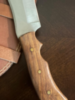Hand-Forged D2 Steel Tracker Knife, Tom Brown The Hunted Movie Replica, Rosewood Handle, Cowhide Sheath - Image 5