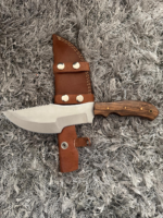 Hand-Forged D2 Steel Tracker Knife, Tom Brown The Hunted Movie Replica, Rosewood Handle, Cowhide Sheath - Image 10